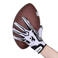 1Pair American Football Rugby Gloves Non Slip Breathable Full Finger Sports Gloves Baseball Soccer Adjustable Wristband Gloves